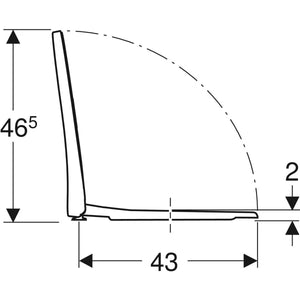 Sedile coprivaso copriwater Geberit iCon design slim Chiususra ammortizzata softclose