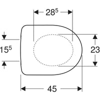 Sedile coprivaso copriwater Geberit Selnova chiusura rallentata softclose