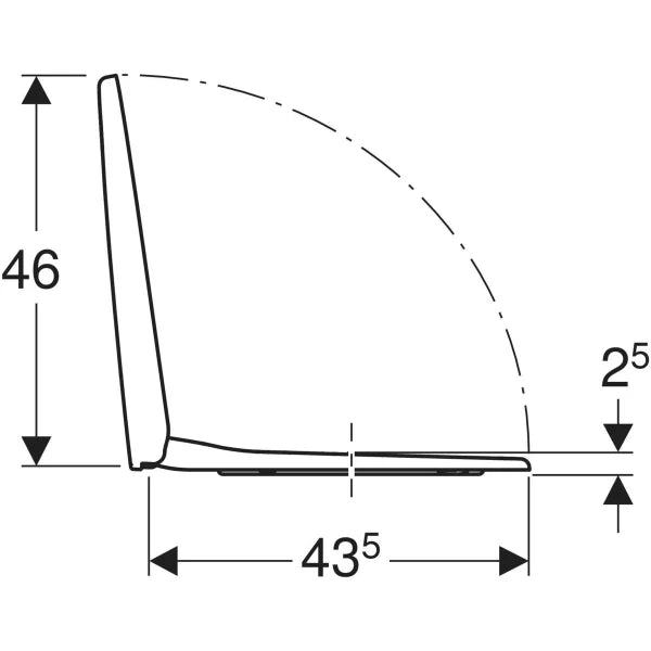 Sedile coprivaso copriwater Geberit Selnova chiusura rallentata softclose