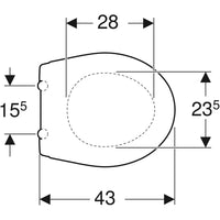 Sedile coprivaso copriwater Geberit Colibrì fissaggio dal basso 500.912.00.1