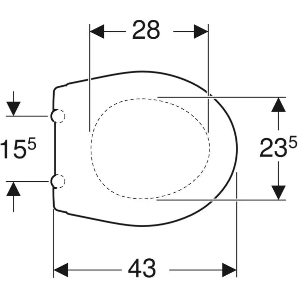 Sedile coprivaso copriwater Geberit Colibrì fissaggio dal basso 500.912.00.1