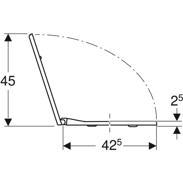 Sedile coprivaso copriwater Geberit Colibrì fissaggio dal basso 500.912.00.1