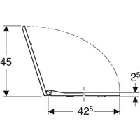 Sedile coprivaso copriwater Geberit Colibrì fissaggio dal basso 500.912.00.1