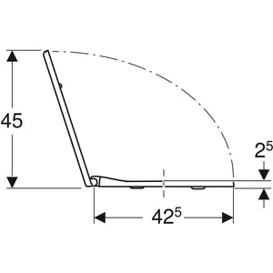 Sedile coprivaso copriwater Geberit Colibrì fissaggio dal basso 500.912.00.1