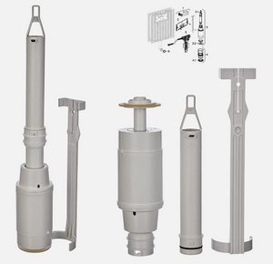 GEBERIT CAMPANA COMPLETA PER TWIN LINE 215.299.00.1 kit completo di ricambio Singolo scarico cassetta ad incasso