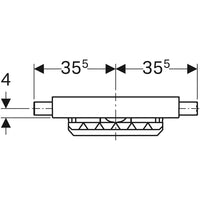 MODULO COMBIFIX PER DOCCIA CON SCARICO A PARETE GEBERIT  Per massetto H.95200 mm GEBERIT