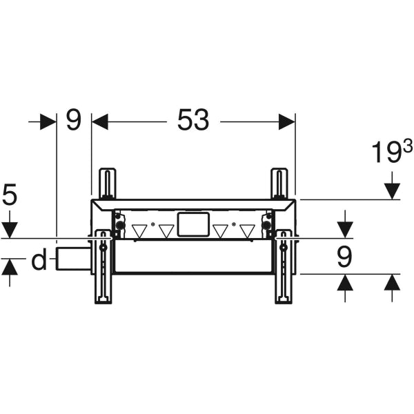 MODULO COMBIFIX PER DOCCIA CON SCARICO A PARETE GEBERIT  Per massetto H.95200 mm GEBERIT