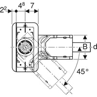 SIFONE PER CANALINE DOCCIA 'CLEANLINE'  per Massetto H,90220 mm     GEBERIT