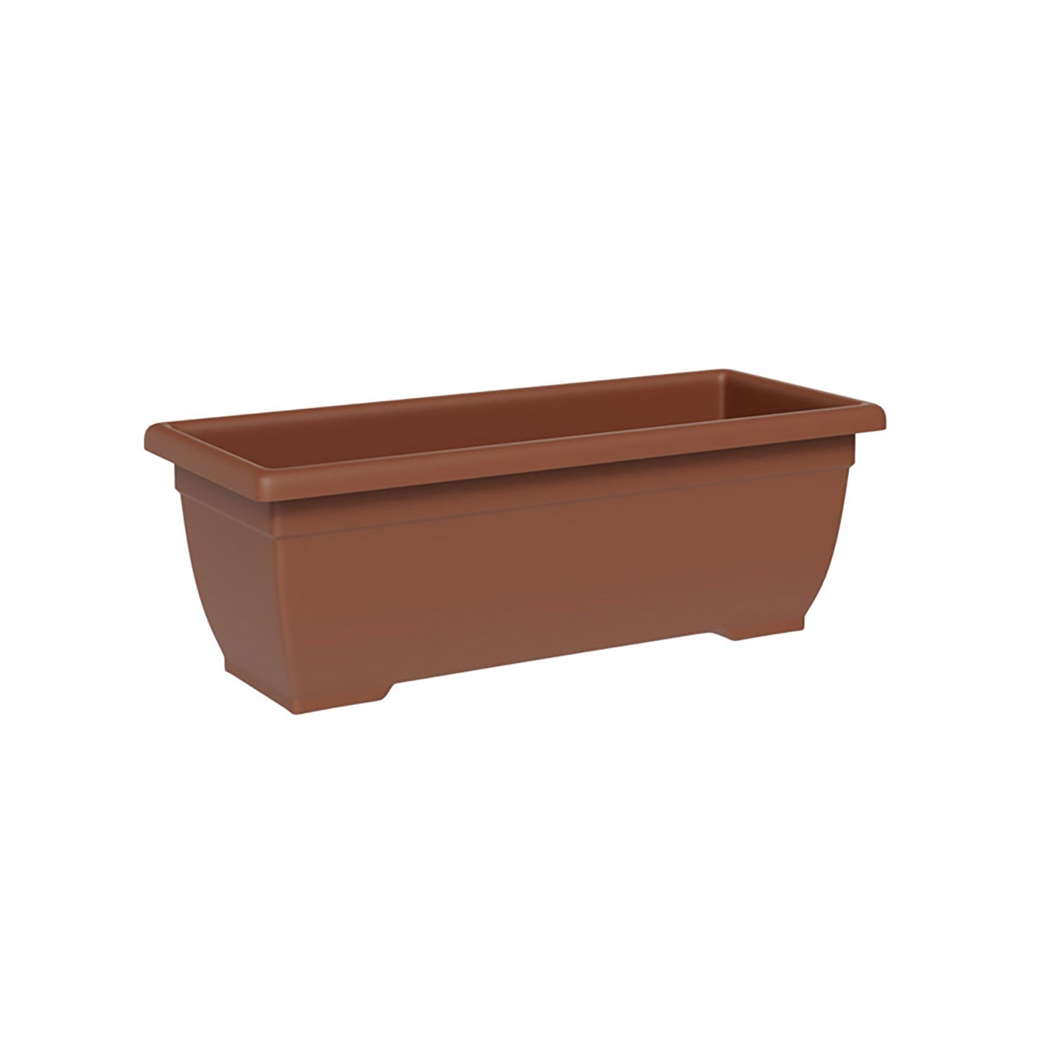 Vaso Rettangolare a Cassettone Indoor e Outdoor Tora Clay 60x25 cm in Plastica Argilla