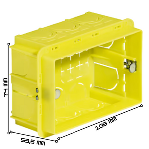 Bticino bti503e kit 10pz scatole incasso 3 moduli civili gialle