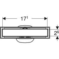 CANALINA DOCCIA 'CLEANLINE PIASTRELLABILE'  Personalizzabile / Acciaio Inox spazzolato     GEBERIT