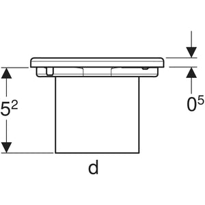 GRIGLIA INOX PER SIFONE DOCCIA AVVITATA  8x8 GEBERIT