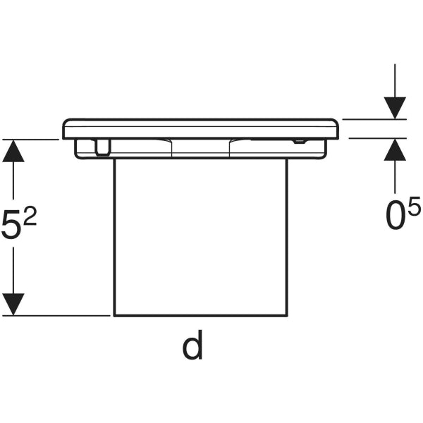 GRIGLIA INOX PER SIFONE DOCCIA AVVITATA  8x8 GEBERIT