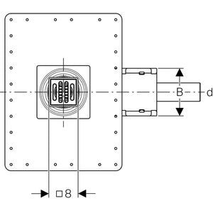 SIFONE PER DOCCIA A PAVIMENTO  H. Massetto 90220 GEBERIT