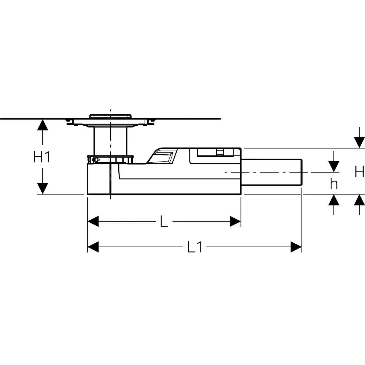 SIFONE PER DOCCIA A PAVIMENTO  H. Massetto 90220 GEBERIT