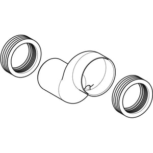 Kit raccordo diritto Geberit per vaso sospeso, disassato 3 cm GEBERIT