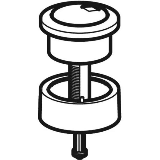 Pulsante Geberit per batteria di scarico Tipo 280, risciacquo a due quantità