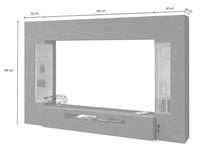 Parete Attrezzata Soggiorno 200x40x35 cm Egypt Grigio Antracite Opaco