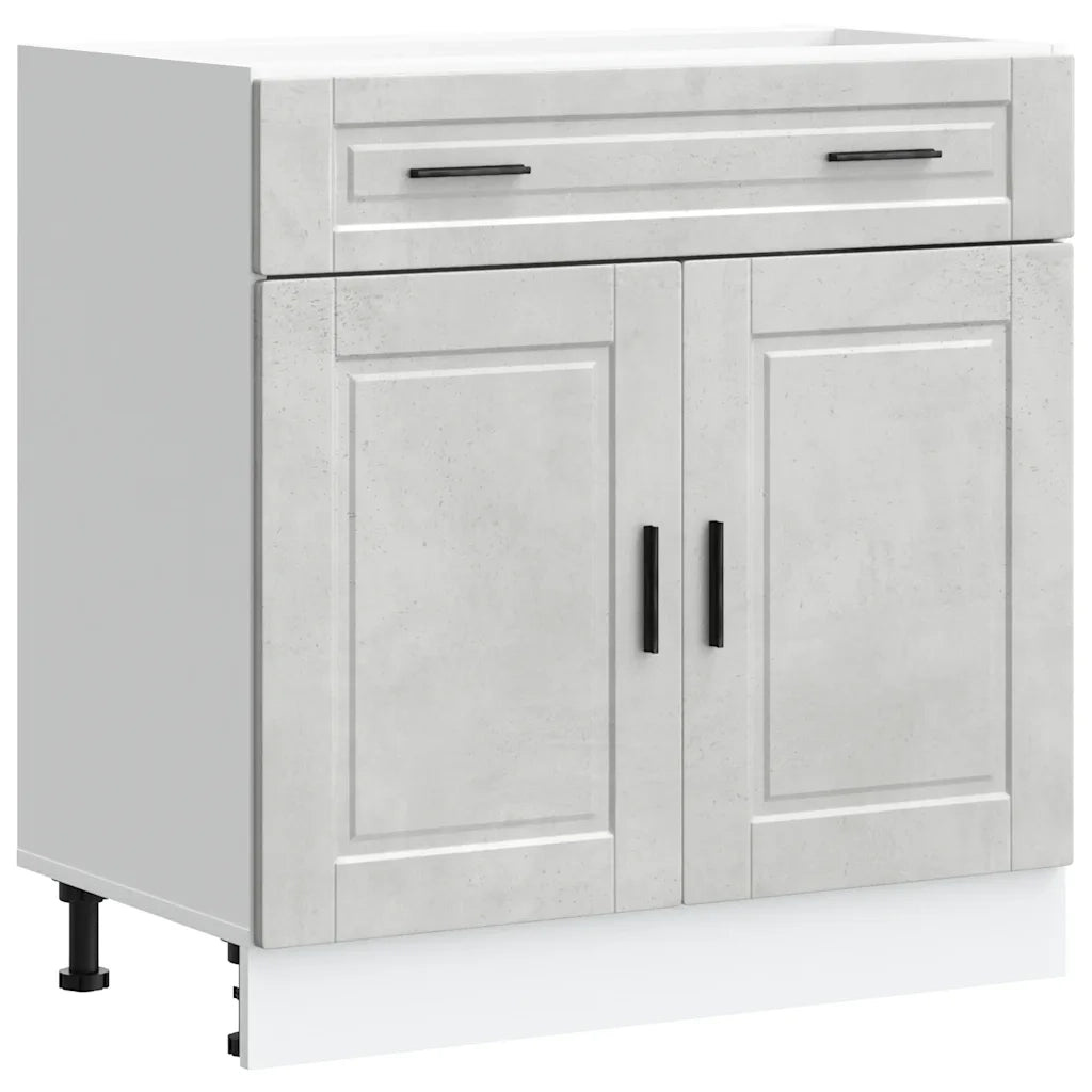 Base da Cucina Porto Grigio Cemento in Legno Multistrato