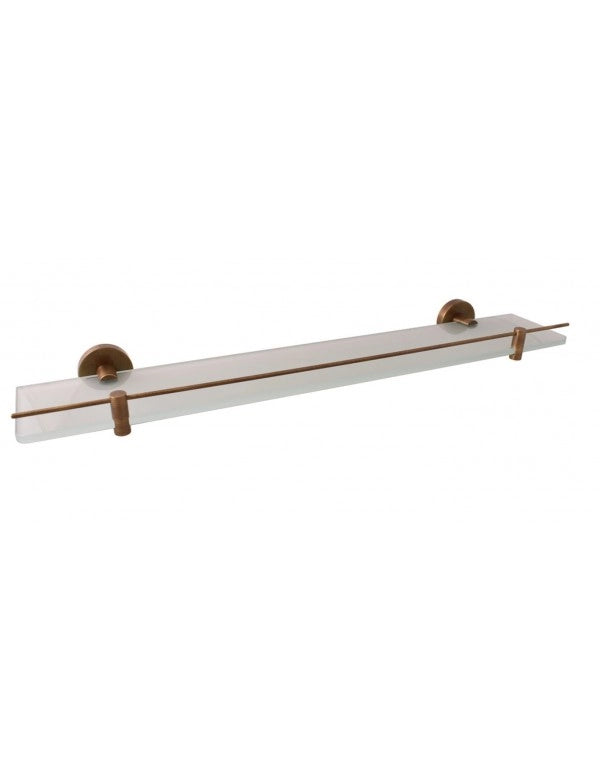 Mensola doccia a parete COLORADO con saliscendi in ottone bronzo 60 cm