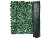 SIEPE ORNAMENTALE ARTIFICIALE FOGLIE DI LAURO CON RETE OMBREGGIANTE- - mt.10x1h. - 1 rotolo T-REX