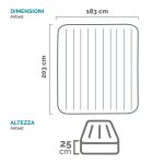 MATERASSO CLASSIC DOWNY KING DOPPIO  cm.203x183x25h.  peso kg.4,65 (64755)    INTEX