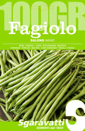 SEMI PER FAGIOLI fagiolo nano balong - gr 100- 5 pezzi  - SGARAVATTI