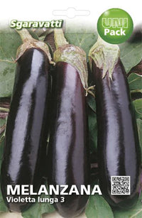 SEMI PER ORTAGGI E VEGETALI melanzana violetta lunga- 20 pezzi  - SGARAVATTI