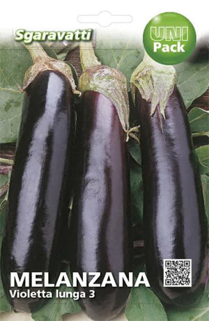 SEMI PER ORTAGGI E VEGETALI melanzana violetta lunga- 20 pezzi  - SGARAVATTI