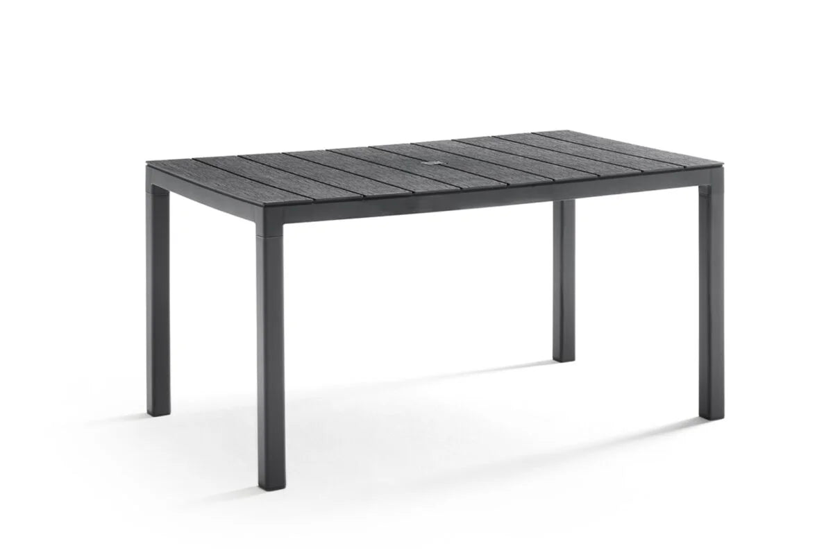 TAVOLO IN POLIPROPILENE SINGOLO 'KING' cm 146x86x h.74 - grafite  - BICA