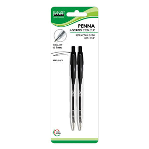 PENNA A SCATTO CON CLIP inchiostro nero  - LEBEZ