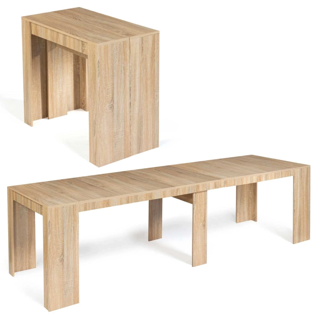 IDMarket - Consolle allungabile ORLANDO, 14 persone, 300 cm, legno effetto faggio