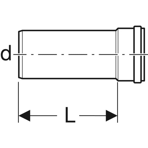 TUBO GEBERIT PP-HTS A 1 BICCHIERE DM 50 - 200 cm - 10 pezzi - GEBERIT