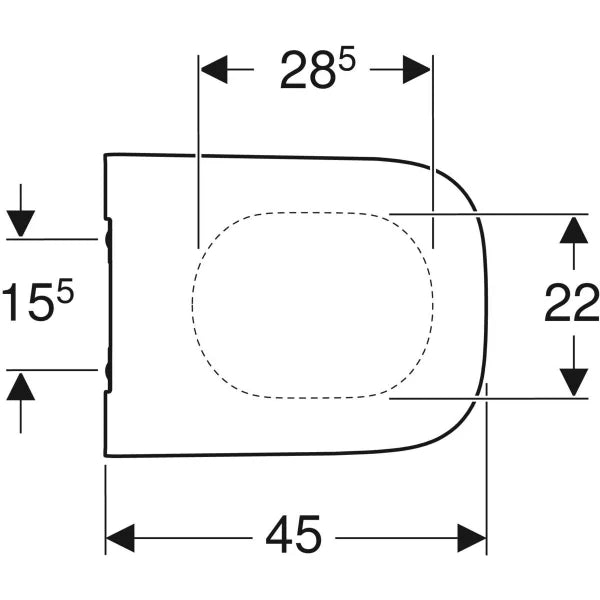 Sedile coprivaso copriwater Geberit Smyle Square, design slim