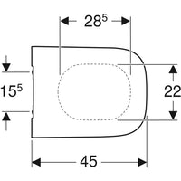 Sedile coprivaso copriwater Geberit Smyle Square, design slim