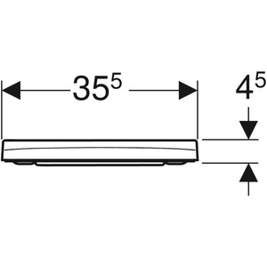 Sedile coprivaso copriwater Geberit Smyle Square, design slim