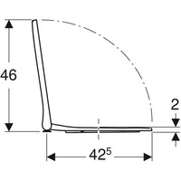 Sedile coprivaso copriwater Geberit Smyle Square, design slim