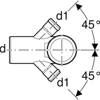 CURVA PER WC A PAVIMENTO CON DUE ATTACCHI GEBERIT - DM 110-40 - 10 pezzi - GEBERIT