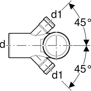 CURVA PER WC A PAVIMENTO CON DUE ATTACCHI GEBERIT - DM 110-40 - 10 pezzi - GEBERIT