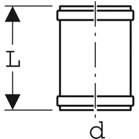 MANICOTTO DOPPIO BICCHIERE SCORREVOLE PP-HTS - DM 50 - 20 pezzi - GEBERIT