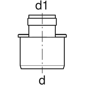 RIDUZIONE INCASSATA PP-HTS GEBERIT - 50-40 - 50 pezzi - GEBERIT