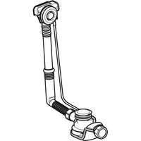 Sifone colonna vasca da bagno Geberit con comando a pulsante PushControl, d52, lunghezza 26 cm, con accessori di completamento