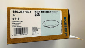 Tappo per piletta Geberit foro da 90, per sifone doccia, colore nero opaco