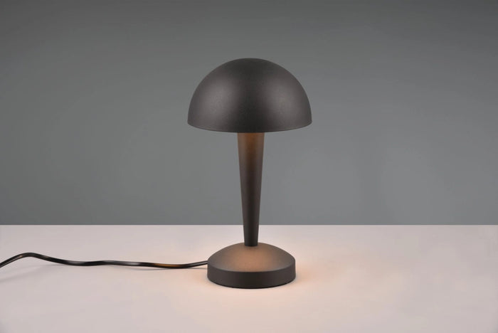 CANARIA LAMPADA DA TAVOLO METALLO NERO E ORO TOUCH CON LAMPADINE DIMMERABILE INCLUSA ATTACCO E14  4,9W 470lm, 3000K H. 26,5CM