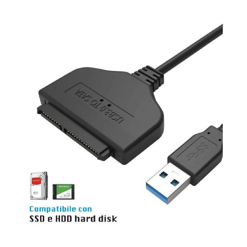 Trade Shop - Convertitore Cavo Adattatore Sata Usb 3.0 20cm Ssd Hdd Hard Disk Maxtech Sa-u3.0 -