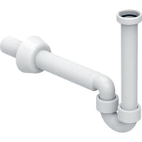 Sifone curvo Geberit per lavabo e bidet, scarico orizzontale orientabile Ø 40 x 11/4 bianco