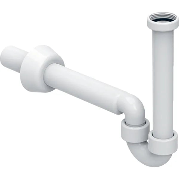Sifone curvo Geberit per lavabo e bidet, scarico orizzontale orientabile Ø 40 x 11/4 bianco