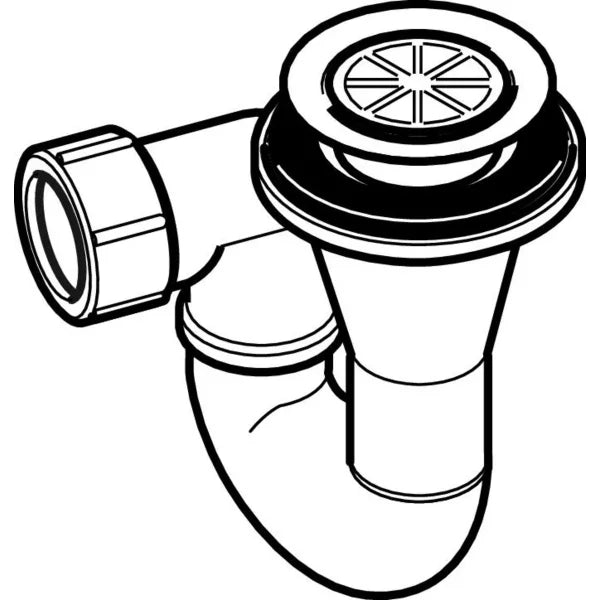 PILETTA SIFONE PER PIATTO DOCCIA FORO 60 CON GRIGLIA  Uscita Ø 40 H 12,5 GEBERIT