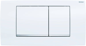 PLACCA DI COMANDO TWIN LINE30 DOPPIO TASTO BIANCA CROMO GEBERIT 115.899.KJ.1