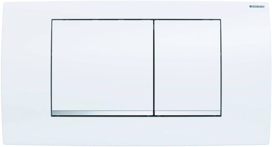 PLACCA DI COMANDO TWIN LINE30 DOPPIO TASTO BIANCA CROMO GEBERIT 115.899.KJ.1